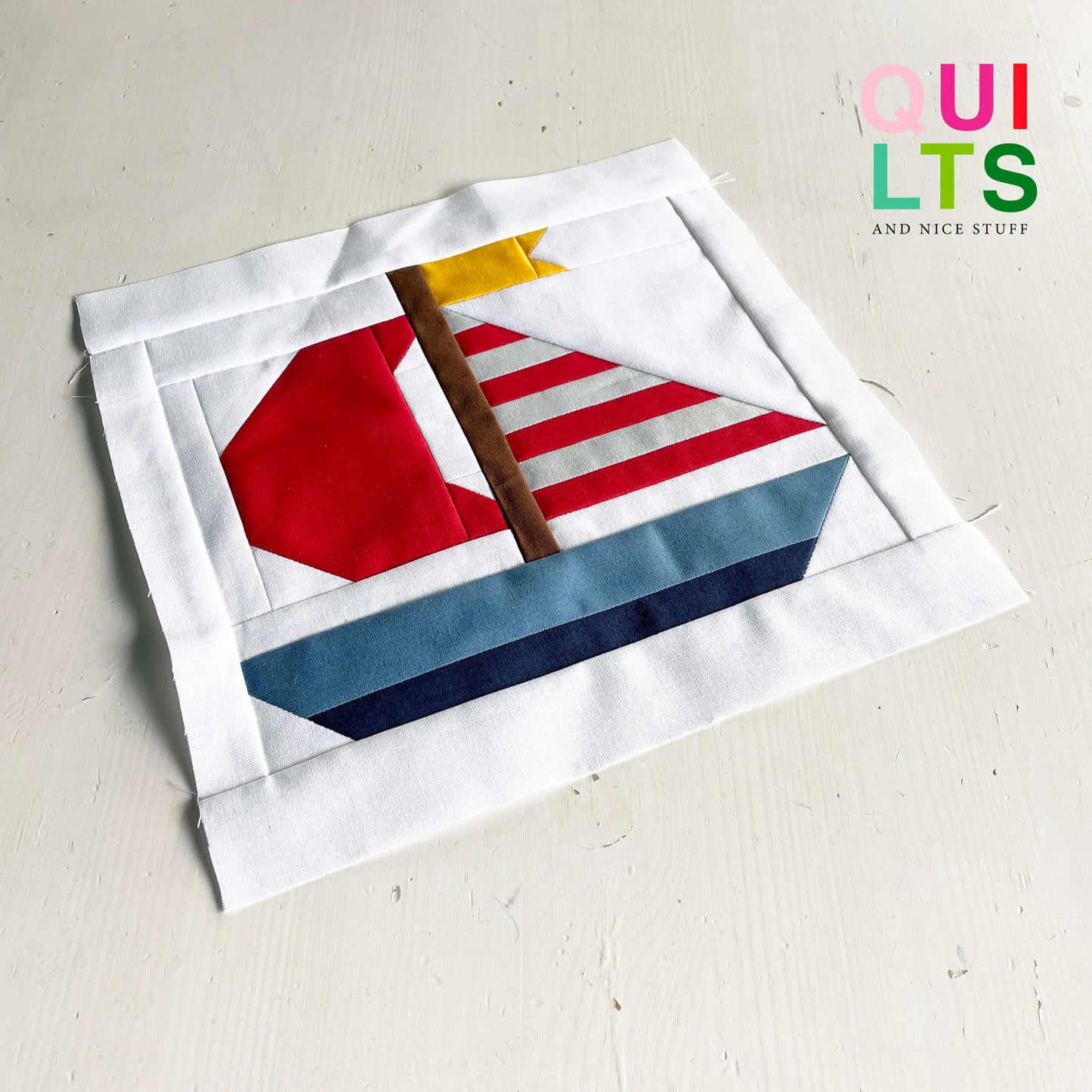 Segelboot – PDF Quilt Block Anleitung