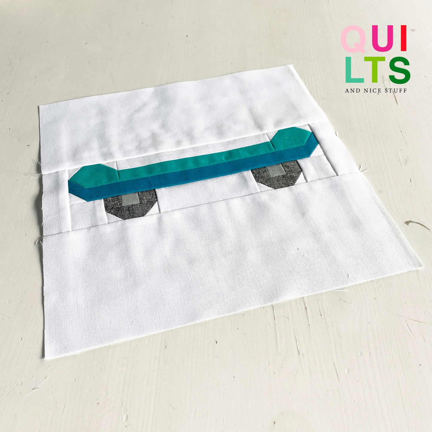 Skateboard – PDF Quilt Block Anleitung