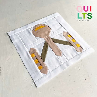 Space Ship – PDF Quilt Block Pattern