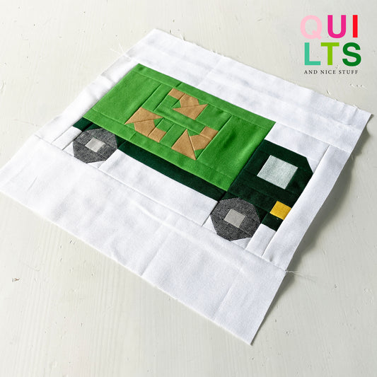 Recycling Lastwagen – PDF Quilt Block Anleitung