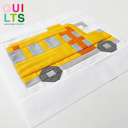 Schulbus – PDF Quilt Block Anleitung