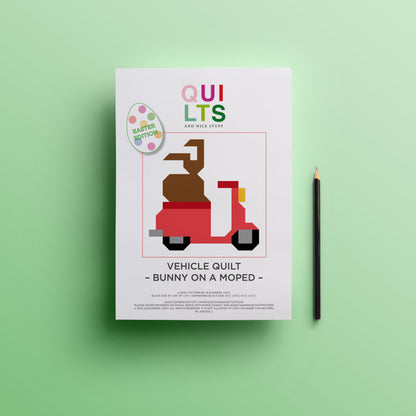 Moped – PDF Quilt Block Anleitung – Oster-Edition