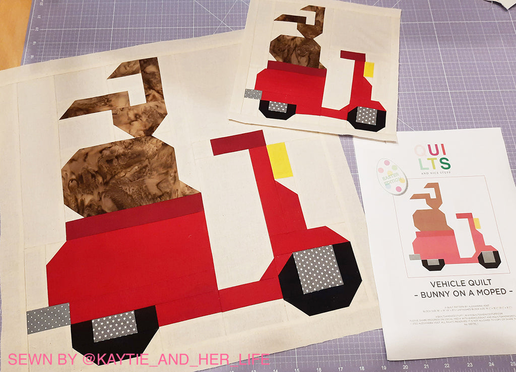 Moped – PDF Quilt Block Anleitung – Oster-Edition