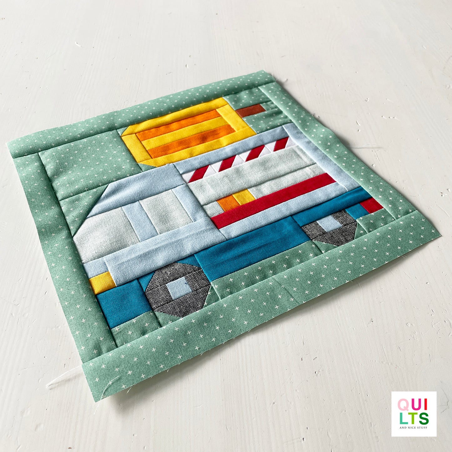 Ice Cream Truck – PDF Quilt Block Pattern